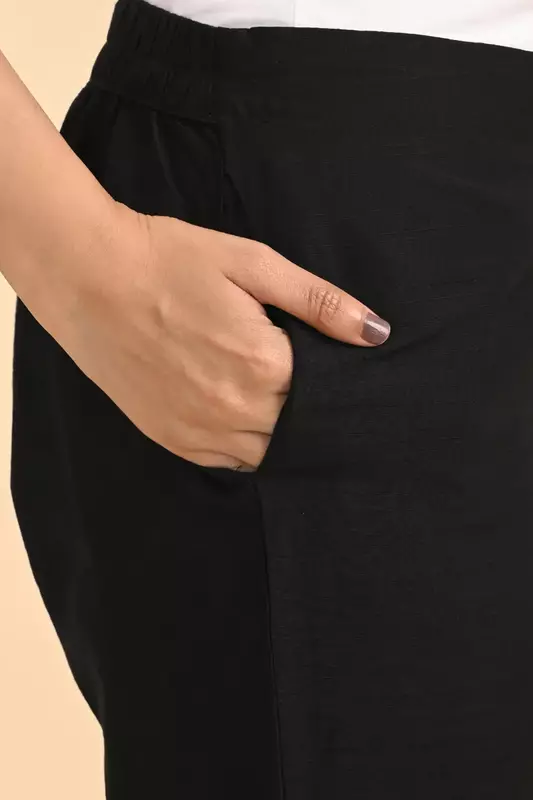 Women Ethnic Trousers - Black