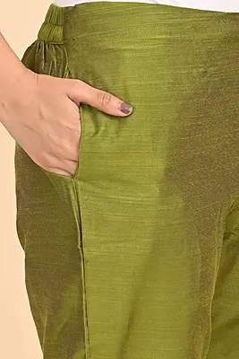 Women Ethnic Trousers - Green