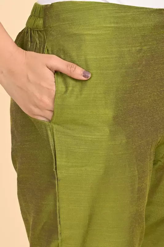 Women Ethnic Trousers - Green