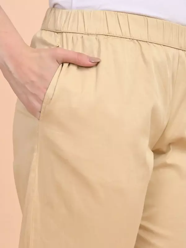 Women's Trousers - Beige