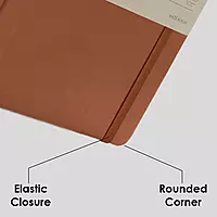 myPAPERCLIP Signature Series Soft Cover Notebook - Tan - A5 - Ruled