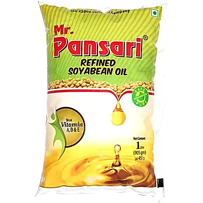 Pansari - Soya Refined Oil 1 Ltr Pouch