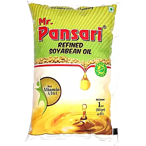 Pansari - Soya Refined Oil 1 Ltr Pouch