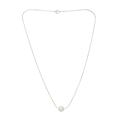 Sterling Silver Chain with Pearl Pendant