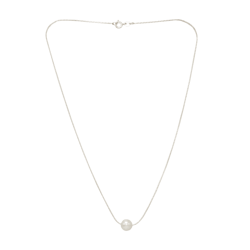 Sterling Silver Chain with Pearl Pendant