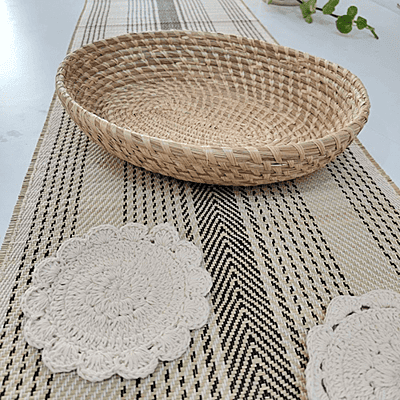 Moonj Natural Shallow Basket