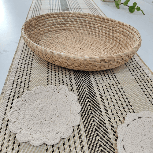 Moonj Natural Shallow Basket