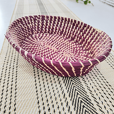 Moonj Magenta Shallow Basket