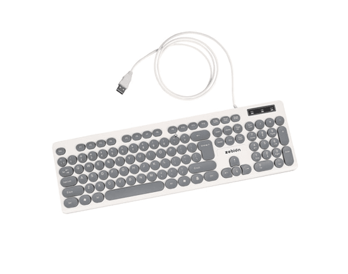Zebion Usb Keyboard Blitz  (Grey)