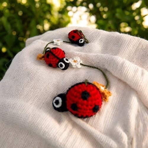 Crochet Ladybug Hanging