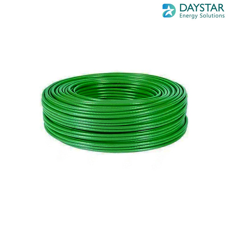 10 sq.mm Cable GREEN | FR PVC Insulated Copper Wire | Single Core Multi-Strand