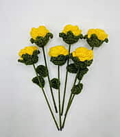 Crochet Small Yellow Rose (Bunch of 6) Crochet Small Yellow Rose (Bunch of 6)