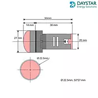 22.5mm Buzzer Illuminated Red