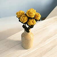 Crochet Small Yellow Rose (Bunch of 6) Crochet Small Yellow Rose (Bunch of 6)