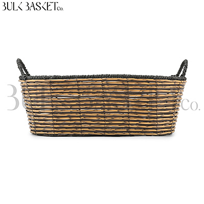 Brown & Black Long Oval Basket