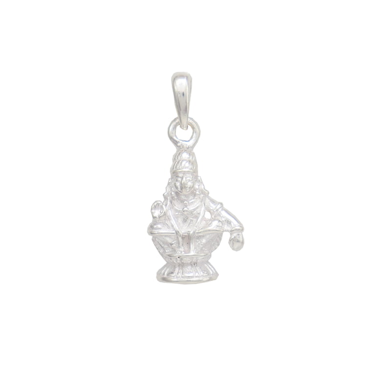 ayyappan silver pendant, 925 Silver Tied Rudraksha Mala,8mm,54 Beads, 30 Inchs