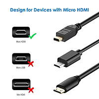 Micro HDMI to HDMI Cable 1.5 Meter (Black) Micro HDMI to HDMI Cable 1.5 Meter (Black)