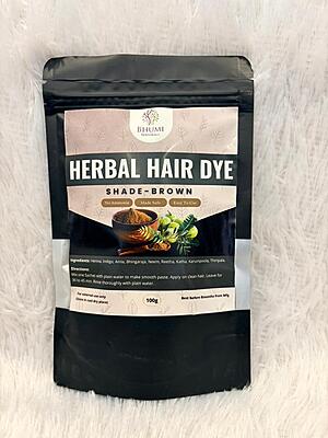 Herbal Hair Dye (Natural Brown) – Nourishing, Plant-Based Color Herbal Hair Dye (Natural Brown) – Nourishing, Plant-Based Color
