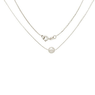 Sterling Silver Chain with Pearl Pendant