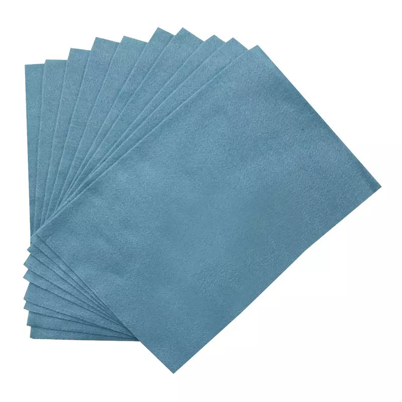 Pack of 10 A4 Light Blue Coloured Felt 180gsm Sheets