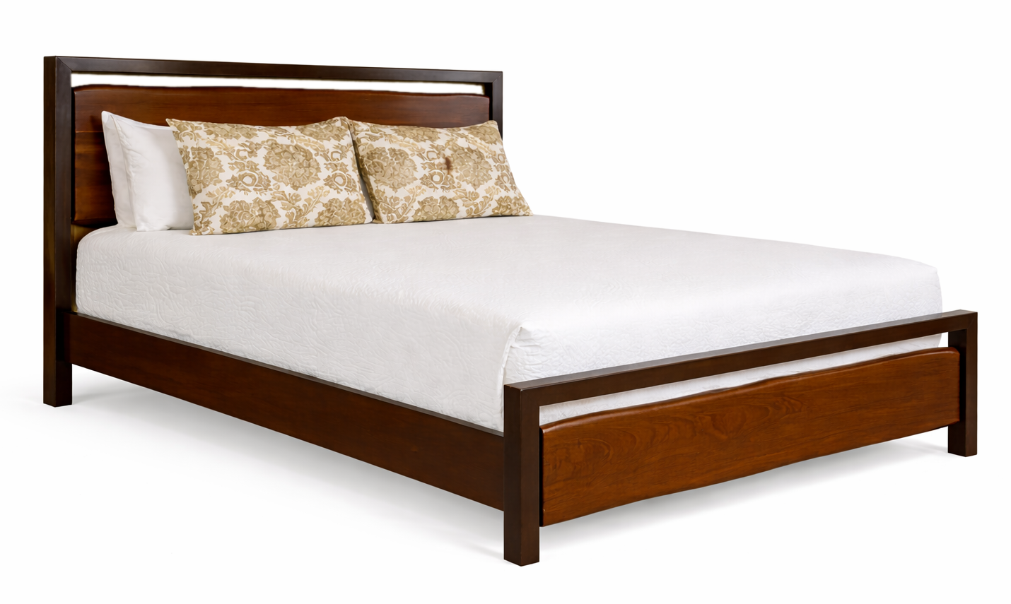 Live Edge Industrial Design Hotel Bed King Size