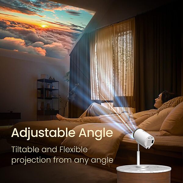 Portronics Beem 520 Projector – 1080p Full HD, 2200 Lumens, Compact Design | HDMI/USB Connectivity | Ideal for Home Theater, Movies & Presentations