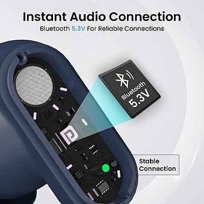 Portronics Twins S16 – TWS Earbuds, 24H Playtime, Blue. Enjoy seamless connectivity, superior sound quality, and a stylish design. Perfect for music lovers and on-the-go lifestyles!