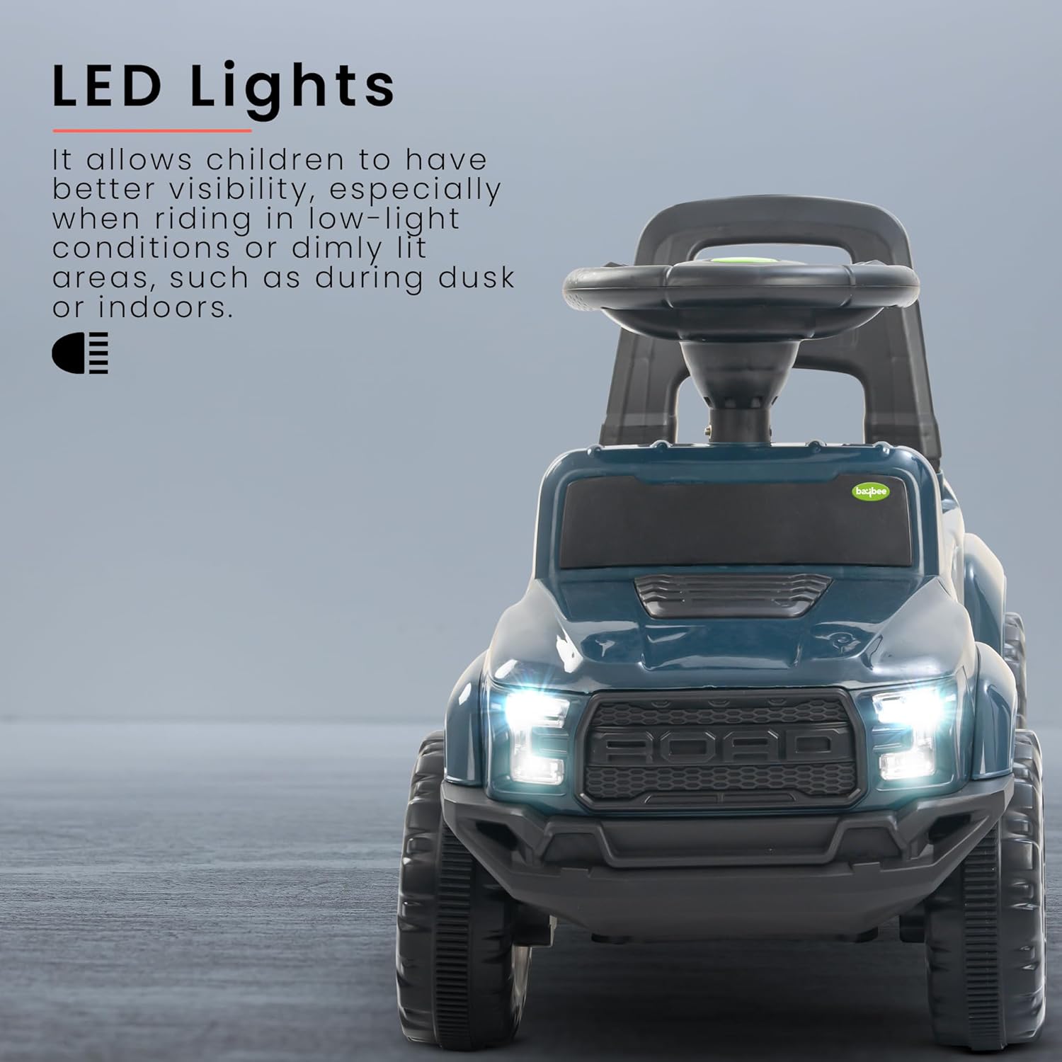 Baybee Push Ride on Baby Jeep for Kids Toys with LED Light & Storage Bin-Dark Blue Baybee Push Ride on Baby Jeep for Kids Toys with LED Light & Storage Bin-Dark Blue