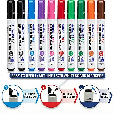 Whiteboard Marker EK-157RI Purple – Pack of 10