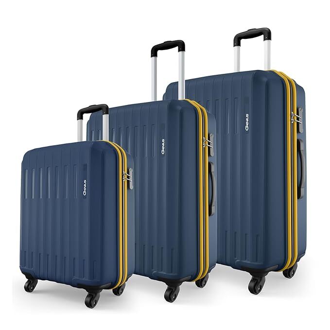 Safari Genius Alley Set of 3 (Cabin+ Medium + Large) Trolley Bags Hard Case Polypropylene
