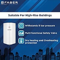 Faber Jazz Elite 35L Vertical Storage Water Geyser Heating Indicator Titanium Glassline Coated Tank 2000W