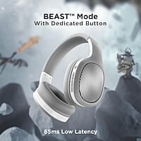 boAt Rockerz 460 Wireless Over Ear Headphones w/Up to 30hrs Playtime, 40mm Drivers, BEAST™ Mode, ENx™, Dual Pairing, BT v5.2, Instant Voice Assistant, Adaptive Fit
