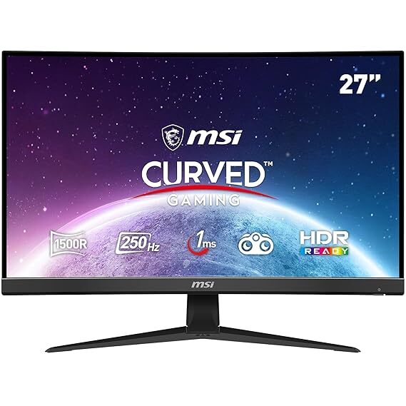 MSI, 27 Inch FHD Curved Gaming Monitor, 250Hz, 1ms, FreeSync Premium, G27C4X