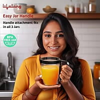 Lifelong Nutri Blender for Smoothies and Juices 100% Copper Motor- 1000 Watt with Detachable Handle 3 jars Mixer Grinder