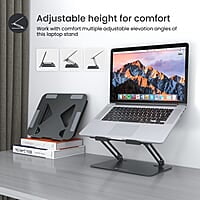 Portronics My Buddy K7 Portable Laptop Stand Ventilated Board for Laptop Cooling Multiple Adjustable Angles