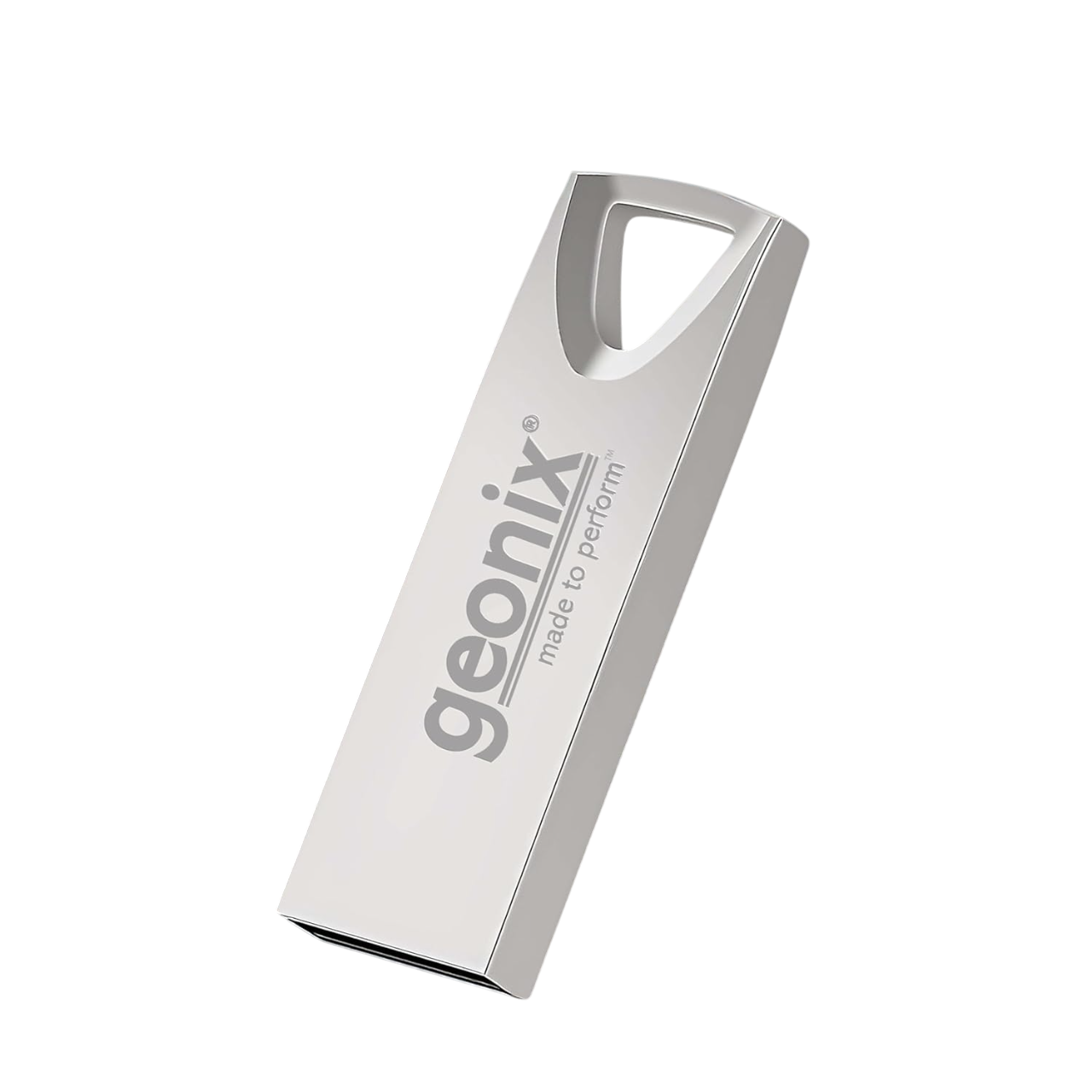 Geonix 64GB USB 2.0 Pendrive ,Keyring Design, Silver-GXPD64GB