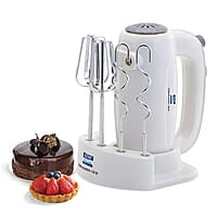 KENT 150W 16050, 5 Speed Control, Copper Motor, Multiple Beaters, Overheating Protection, Food Grade Plastic Body Hand Blender (White)