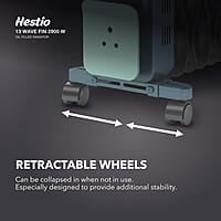 Havells Hestio 13 Wave Fin OFR 2900 Watt with 3 Heat Setting 1000W/1500W/2500W & PTC Heater 400W