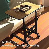 Portronics My Buddy D Adjustable Movable Table – Multipurpose | For Computer & Laptop | Brown