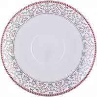 La Opala Diva, Sovrana Collection, Opal Glass Cup & Saucer Set 12 pcs, Moroccan Pink, White