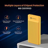 Portronics Luxcell B12 10,000mAh Ultra Slim Power Bank 12W Output USB-A Output Port & Type C Input Port