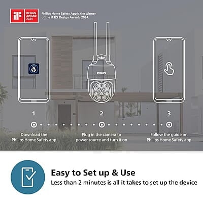 PHILIPS HSP3800 Smart 360° WiFi Outdoor Security Camera PHILIPS HSP3800 Smart 360° WiFi Outdoor Security Camera