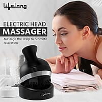 Lifelong LLM225 Rechargeable Head, Scalp Full Body Pain Relief Massager, Electric Head Kneading Massager,4 Speed Modes