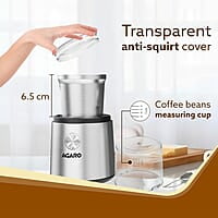 AGARO Regency Electric Coffee Grinder, 85 Grams, Coffee Grinder Machine, Espresso Grinder