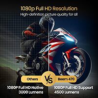 Portronics Beem 470 Mini Projector – 720p HD, 2000 Lumens, Compact Design | Ideal for Home Entertainment, Portable & Lightweight, Supports Multiple Devices