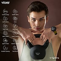 Vibez by Lifelong Smartwatch for Men & Women 1.28" HD display Bluetooth calling, Multiple Watch faces, Health Tracker, 7-day battery