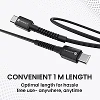 POR 2163 Konnect X C-C 1M Black 60W Type-C - Type-C Braided Cable, 1M 85444999 06 Months