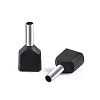 1.5 sq.mm Twin Insulated Ferrule (BLACK) Pack of 10