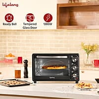 Lifelong OTG 23 Litre - Electric Oven Toaster Griller for Kitchen- 1380W, 3 Heating Mode, Temp & Time Control