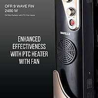 Havells OFR 9 Wave Fin with PTC 2400 Watts Fan Heater